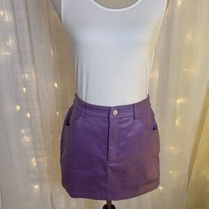GREY LAB Purple Mini Skirt